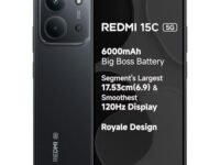 REDMI 15C 5G Midnight Black 6GB + 128GB | Royale Design | Massive 6000mAh Battery | Segment's Largest 17.53cm Display Up to 120Hz | MediaTek Dimensity 6300 | 33W Fast Charging | 50MP AI Dual Camera