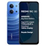 REDMI 15C 5G Moonlight Blue 6GB + 128GB | Royale Design | Massive 6000mAh Battery | Segment's Largest Display 17.53cm Up to 120Hz | MediaTek Dimensity 6300 | 33W Fast Charging | 50MP AI Dual Camera