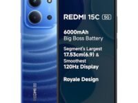 REDMI 15C 5G Moonlight Blue 6GB + 128GB | Royale Design | Massive 6000mAh Battery | Segment's Largest Display 17.53cm Up to 120Hz | MediaTek Dimensity 6300 | 33W Fast Charging | 50MP AI Dual Camera
