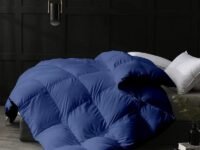Razzai 500 GSM Winter Comforter Premium Collection Quilted Comforter (92" x 106" Inches/233cm x 269cm) - King Size Comforter|Medium Blue| TC - 400