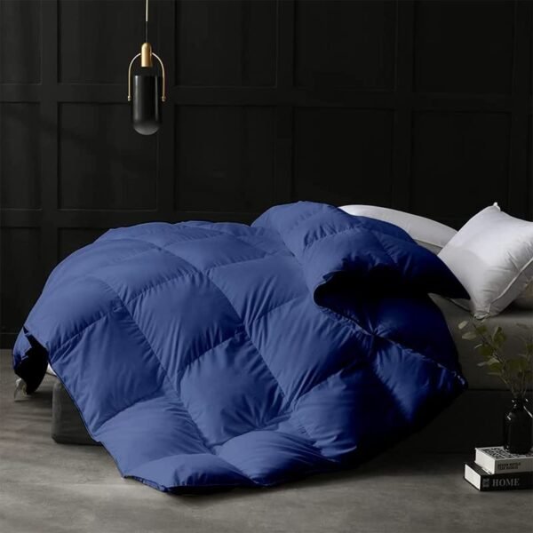 Razzai 500 GSM Winter Comforter Premium Collection Quilted Comforter (92" x 106" Inches/233cm x 269cm) - King Size Comforter|Medium Blue| TC - 400
