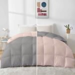 Razzai King Size Comforter 500 GSM Winter Comforter Premium Collection Quilted Revesible Comforter(92" x 106" Inches/233cm x 269cm) - King Size Comforter|Silver/Peach| Microfibre, Lightweight|TC - 400