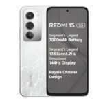 Redmi 15 5G Frosted White 6GB + 128GB | Segment's Largest 7000mAhA Battery | Segment's Largest Display 17.53cm(6.9) Up to 144Hz | Snapdragon 6s Gen 3 | 18W Reverse Charging | 50MP AI Dual Camera