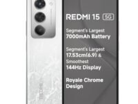 Redmi 15 5G Frosted White 8GB + 256GB | Segment's Largest 7000mAhA Battery | Segment's Largest Display 17.53cm(6.9) Up to 144Hz | Snapdragon 6s Gen 3 | 18W Reverse Charging | 50MP AI Dual Camera