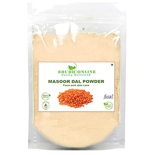 SHUDH ONLINE MASOOR DALPOWDER - RED LENTILS-SEED POWDER- SKIN CARE (100 GRAMS)