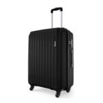 Safari Genius Alley Check-in Trolley Bag, Hard Case Polypropylene, 4 Spinner Wheels, 360 Degree Wheeling Luggage, Suitcase for Travel, Black, 66 cm, Medium Size