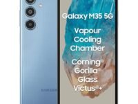 Samsung Galaxy M35 5G (DayBreak Blue,8GB RAM,128GB Storage)| Corning Gorilla Glass Victus+| AnTuTu Score 595K+| Vapour Cooling Chamber| 6000mAh Battery| 120Hz Super AMOLED Display| AI| Without Charger