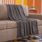 Sleepyhead Premium Soft Chenille Throw for Sofa, Bed & Couch (72"X48" Inches Grey)| TC - 210