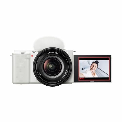 Sony Alpha ZV-E10L 24.2 Mega Pixel Interchangeable-Lens Mirrorless vlog Camera with 16-50 mm Lens, Made for Creators | APS-C Sensor | Advanced Autofocus | Clear Audio & 4K Movie Recording - White