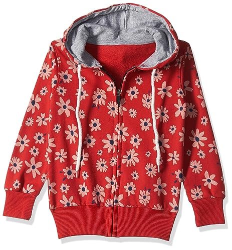 T2F Girls Cotton Hooded Neck Sweatshirt