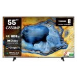 TOSHIBA 139 cm (55 inches) C350NP Series 4K Ultra HD Smart LED Google TV 55C350NP (Black)