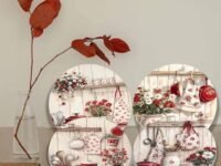 TUMOVO Home Kitchen Scene Art Electric Stove Burner Covers,4 Pcs Cookware Served Stove Burner Covers,Wooden Spoon Stove Burner Cover,8 Inch and 10 Inch,Metal Cooktop Home Kitchen Decorative