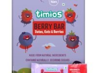 Timios Berry Bars – Healthy Energy Snack Bars for Kids & Adults | Made with Real Berries & Nuts | Nutritious On-the-Go Snack | Pack of 20