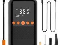 Tire Inflator Portable Air Compressor, 2X Faster Cordless Air Pump for Car, Pressure Gauge 150PSI, Rechargable with Type C-Port Mini Bike Tire Pump, Portable Tire Inflator for Car Ball Bicycle Pump.