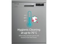 Voltas Beko 14 Place Setting Dishwasher, AquaFlex, AquaIntense (DF14S2,Silver), Free 1 Year Extended warranty