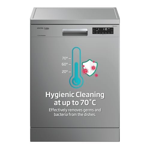 Voltas Beko 14 Place Setting Dishwasher, AquaFlex, AquaIntense (DF14S2,Silver), Free 1 Year Extended warranty