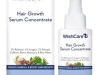 WishCare Hair Growth Serum Concentrate - 3% Redensyl, 4% Anagain, 2% Baicapil, Caffeine, Biotin, Plant Keratin & Rice Water - Hair Growth Serum For Men & Women, 30ml