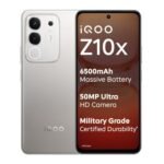 iQOO Z10x 5G (Titanium, 8GB RAM, 256GB Storage) | 6500 mAh Large Capacity Battery | Dimensity 7300 Processor | Military-Grade Durability