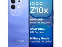 iQOO Z10x 5G (Ultramarine, 8GB RAM, 256GB Storage) | 6500 mAh Large Capacity Battery | Dimensity 7300 Processor | Military-Grade Durability