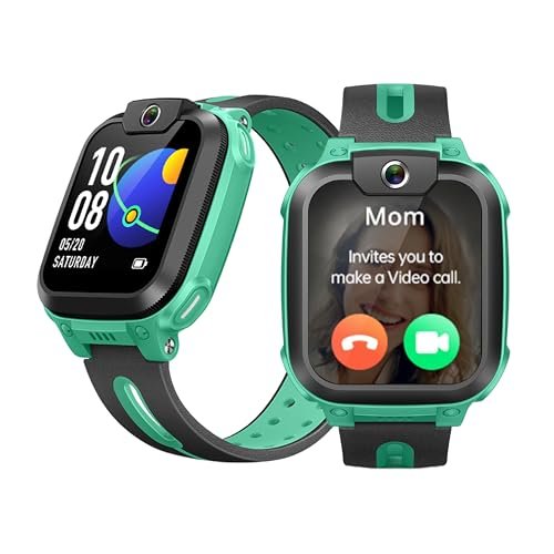 imoo Kids Phone Watch Z1 – Smart Watch with GPS Tracker, 4G Video & Voice Calls, Advanced Parental Controls, Durable Quality with IPX8 Water Resistance, SOS, Gift for Kids (Green)