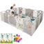 16 panel Playpen for Babies upto 5 year with Mat and Balls Foldable Baby Play Area Indoor Setup Play Yard Fence for Toddlers Kids Playarea Setup Outdoor Children Play Pen with Gate Baby Playpen (5.2*6.1 FT=30 SQFT, Grey)