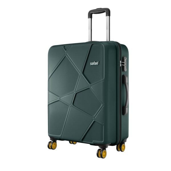 Safari Medium Polypropylene Spinner Pentagon Pro 8 Wheels 66Cm Size Checkin Trolley Bag, Hard Case 360º Wheeling Luggage for Men & Women, Travel Bag, Suitcase for Travel, Dusk Green