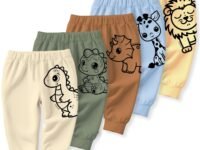 minicult Cotton Pajama Pants with All Over Print for Boys and Girls (Multicolor Designs)(Pack of 5)