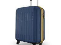 Safari Cabin Genius Alley 55cm Trolley Bag Hard Case Polypropylene, 4 Spinner Wheels, 360 Degree Wheeling Carry on Luggage, Travel Bag, Suitcase for Travel, Trolley Bags for Travel, Navy