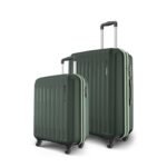 Safari Genius Alley Set of 2 (Cabin + Medium) Trolley Bags Hard Case Polypropylene, 4 Spinner Wheels, 360 Degree Wheeling Luggage, Suitcase for Travel, Trolley Bags for Travel, Deep Forrest