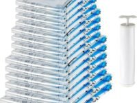 amazon basics Vacuum Compression Storage Bags with Hand Pump - 15-Pack (2 X-Jumbo, 5 Jumbo, 4 Large, 4 Medium)