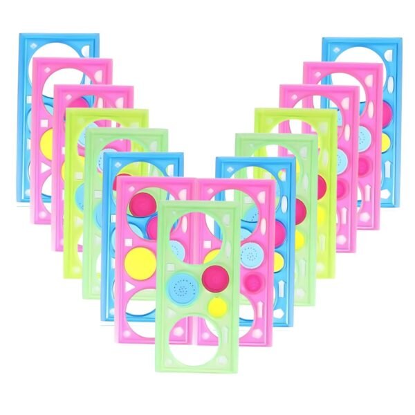 Crackles Creative Gift Designer Spiral Spirograph Geometric Ruler Drafting Tools Art& Craft Sets School Stationery Return Gift for Children Kids Students Birthday Drawing Toys - Pack of 15