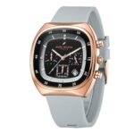 Daniel Hechter Paris Bercy Collection Modern Multi Functional Watch for Men with Square Dial and Silicon Band-DHM1001