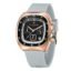 Daniel Hechter Paris Bercy Collection Modern Multi Functional Watch for Men with Square Dial and Silicon Band-DHM1001