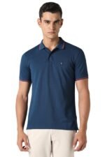Van Heusen Men's Cotton Solid Regular Fit Collar Polo T-Shirt