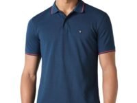 Van Heusen Men's Cotton Solid Regular Fit Collar Polo T-Shirt