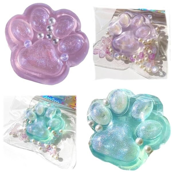 2PCS Squishy Toy, Taba Squishy, Fufu Squishy Taba Squishy Cat Paw Taba Squishy Making kit Fufu Squishy cat paw Stress Relief for Boys Girls Birthday Party Supplies