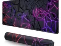 ACUDY 3D Keyboard Mouse Pad with Non-Slip Rubber Base | Aesthetic Series Gaming Desk Mat for Gamers & Office Use | 3D Neon Design Mousepad for Computers & Laptops | Pack of 1 (3D Design Mousepad)