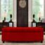 AMATA Eagle 2 Seater Ottoman/pouffe red Suede Velvet Fabric Perfect for Home Living Office Room and Guests (RED 3, 2 Seater)(3 Year Warranty)