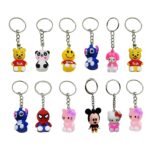 ARTLABEL Rubber Cute Cartoon Keyring Key Chain Combo For Kids Boys Girls & Children Best Birthday Return Gifts (Cartoon Character ( Pack Of 12 )), Multi-Coloured