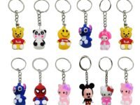 ARTLABEL Rubber Cute Cartoon Keyring Key Chain Combo For Kids Boys Girls & Children Best Birthday Return Gifts (Cartoon Character ( Pack Of 12 )), Multi-Coloured
