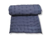 ATOOTFUSION Soft Cotton Grey Color Quilt | Mattress` Foldable Light Weight Filled Single Firm Cotton Quilt Mattress| Gadda (Solid Coloured, 1 Sleeping Capacity, 3 x 6 ft or 72 x 36 Inches) (Grey)
