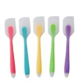 Alciono Silicone Spatula Spatula for Non Stick Pan | Pack of 5 | Heat-Resistant & Food-Grade Safe | All-Purpose Cooking and Food Preparation Utensils | Colors-Dimension: 11 in X 2.1 in X 0.5 in