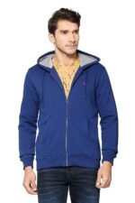 Allen Solly Men's Hooded Neck Sweatshirt | 60% Cotton | Regular Fit | Full Seelves | Front Open Sweatshirt