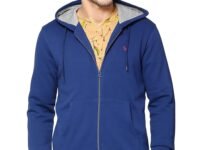 Allen Solly Men's Hooded Neck Sweatshirt | 60% Cotton | Regular Fit | Full Seelves | Front Open Sweatshirt