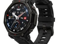 Amazfit T-Rex 3 Pro Outdoor Smart Watch 48mm Sapphire AMOLED Display, Ti Bezel, Dual Band GPS, Offline Maps, 25 Days Battery, Built-in Flashlight, 10 ATM, 180+ Sports Mode for Android & iPhone, Black