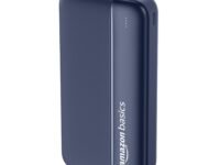 Amazon Basics 20000 mAh Power Bank | 22.5W Fast Charging | Dual Output & Input | Charge 3 Devices Simultaneously | for Smartphones, TWS Earbuds, Speakers, Tablets (Dark Blue)