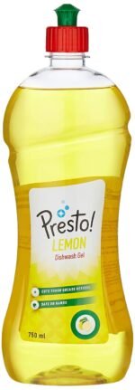 Amazon Brand - Presto! Dish Wash Gel - 750 ml (Lemon)