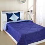 Amazon Brand - Solimo Microfiber Reversible Comforter, Single (Ocean Blue and Mild Blue, 300 GSM)