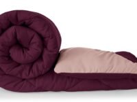 Amazon Brand - Solimo Microfibre Reversible Comforter, Double (Plum Purple and Moody Mauve, 200 GSM), 200 TC