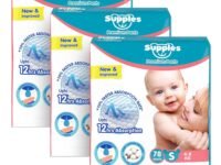 Amazon Brand - Supples Premium Baby Diaper Pants | 234 Baby Diapers | Small | 4-8 Kg | 78 x 3 Packs | 12 Hrs Absorption | Cushiony Cotton Soft Fabric | Phthalates-Free | Triple Leak Guard